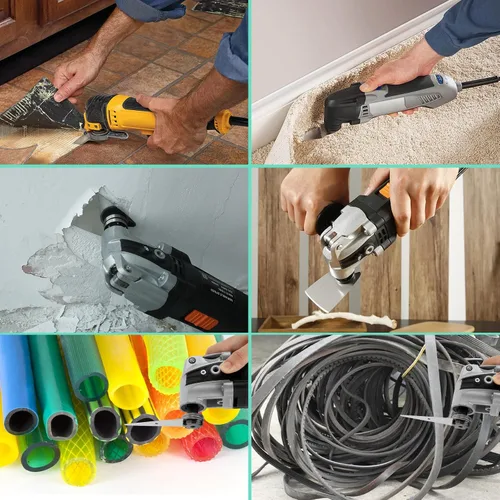 Vista 7 de 15 cuchillas de raspador oscilantes para quitar calafatear, sellador adhesivo, pintura, cuchillas oscilantes multiherramienta compatibles