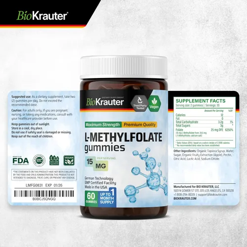 Vista 7 de BIO KRAUTER® Ácido hialurónico con vitamina C para apoyo a la hidratación de la piel – Suplementos de ácido hialurónico vegano de 250 mg de fuerza