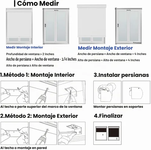Vista 7 de Persianas enrollables opacas, inalámbricas, fáciles de instalar Rayas blancas y negras