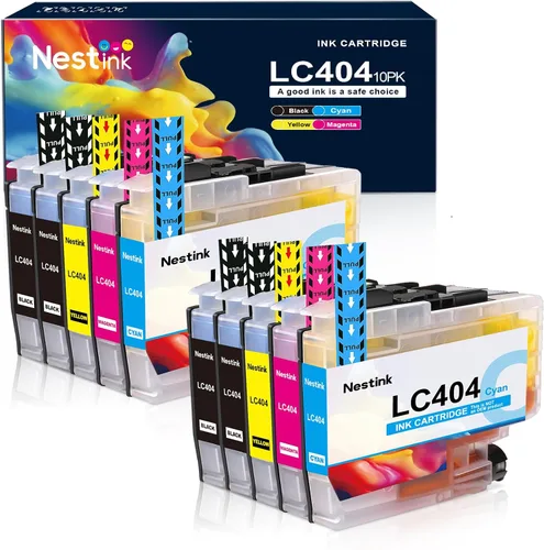 Vista 7 de LC404 Paquete de 5 cartuchos de tinta compatibles de alto rendimiento para Brother LC 404 LC-404 LC404BK para usar con MFC-J1205W MFC-J1215W