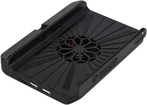 Vista 2 de Acouto Soporte de ventilador de enfriamiento Multi funcional Ventilador Ventilador USB Powered Cooler Pad Negro Laptop Pad