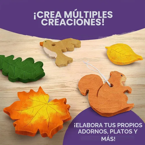 Vista 2 de NATIONAL GEOGRAPHIC - Kit de manualidades de arcilla para modelar – Arcilla seca al aire para niños, kit de manualidades con arcilla de 2 libras