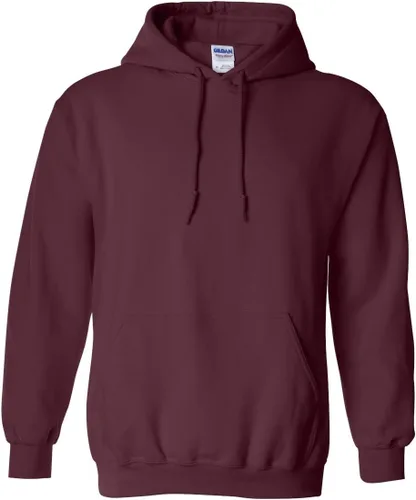 Vista 45 de Gildan - Sudadera con capucha para hombre, mezcla pesada, cordón de ajuste, Rosa de seguridad