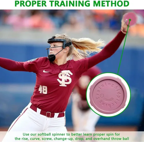 Vista 6 de Mogseek Softball Spinner Fastpitch, 12Inches Softball Training Equipment for Pitcher Overhand Thrower Training Aid Equipment for Sports Practice