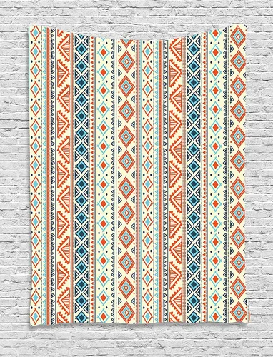 Vista 149 de Ambesonne Tapiz de hongos, atmósfera psicodélica, escena astral estrellada con motivos orientales trippy, decoración de tela para colgar en la pared