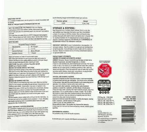 Vista 2 de HTH 52030B - Tratamiento para piscinas Shock, clorador para piscinas que aumenta los niveles de cloro, fórmula Cal Hypo, 13.3 oz (paquete de 6)