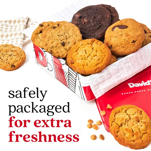Vista 7 de David's Cookies 2lbs Assorted Flavors Fresh Baked Cookies - Handmade and Gourmet Cookies - Delectable and Made with Premium Ingredients - Cookie
