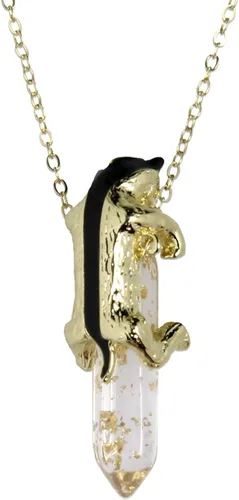 Vista 3 de Harry Potter Hufflepuff Badger House - Collar con colgante de piedra de gema animal