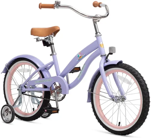 Vista 6 de ACEGER Bicicleta crucero de playa para niñas de 5 a 13 años, 16" 18" 20" 24" bicicleta de una sola velocidad para niños incluye freno contrapedal