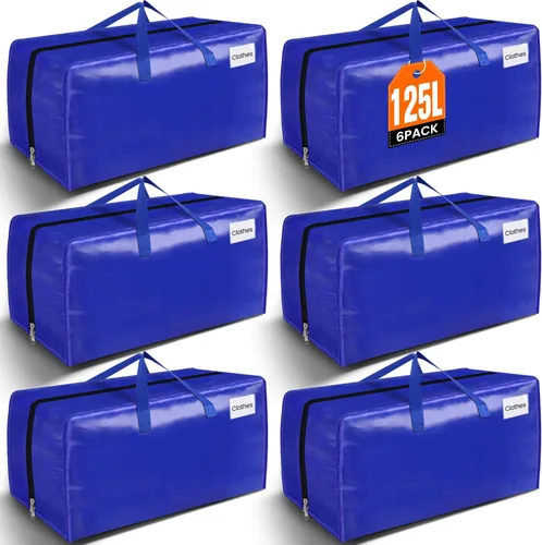 Vista 17 de BlissTotes Bolsas de mudanza, suministros de mudanza resistentes y bolsas de almacenamiento, bolsas de embalaje extragrandes, cajas con bolsillos