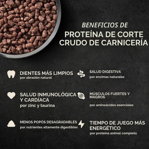 Vista 4 de Vital Essentials Alimento liofilizado para gatos, mini puntas de carne de res y pollo, bolsa de 8 onzas