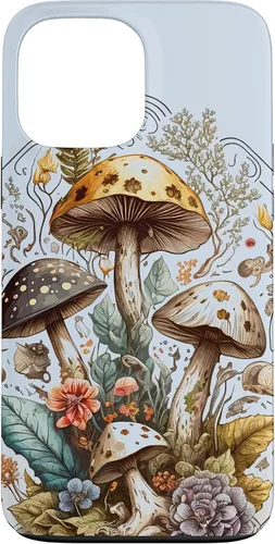 Vista 23 de iPhone 16 Mushroom Tarot Card Goth Emo Occult Astrology Women Girls Case