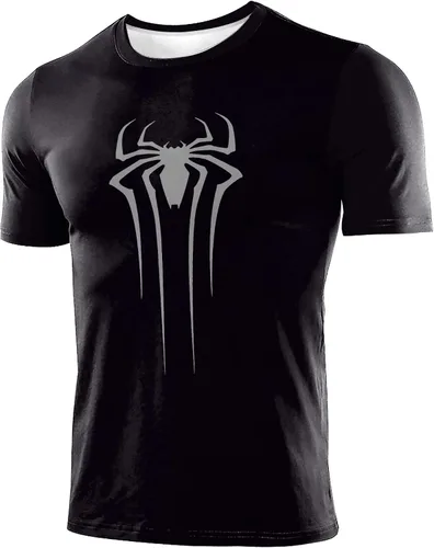 Vista 5 de Camisa de compresión para hombre, manga corta, camiseta casual y deportiva, camiseta atlética para fitness