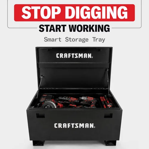 Vista 5 de Craftsman - Caja de trabajo de 45 pulgadas, resistente a la intemperie Negro