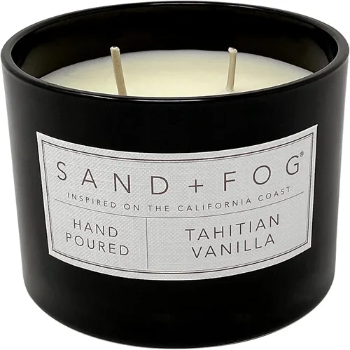 Vista 2 de Sand + Fog Vela perfumada – Vainilla de Tahití – Aromas y tamaños adicionales – Mecha 100% algodón sin plomo – Velas de lujo para ambientar