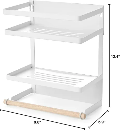 Vista 3 de DormCo Suprima® - Estantes magnéticos para nevera, color blanco