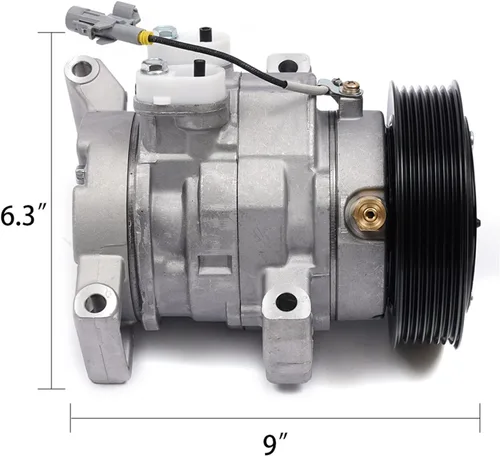 Vista 3 de Compresor de CA A/C con embrague para motores Toyota Hilux 2.5L 3.0L 2004-2015 472608020, 88320-0K380, 88320-0K100, 447280-0580, 447260-8040, 44711