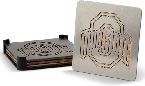 Vista 9 de YouTheFan NCAA Boasters, juego de posavasos de 4 piezas