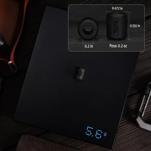 Vista 2 de KeyUnity KA01 - Cuentas de paracaídas de titanio – 2 piezas de cuentas de cuchillo para patio de tierra al aire libre, accesorios EDC para pulsera