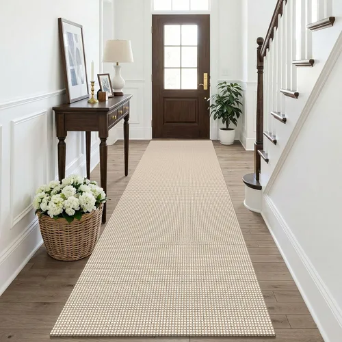 Vista 255 de KOZYFLY - Tapete para puerta de interior, lavable, pequeña, antideslizante, con respaldo de goma, felpudo de algodón para el hogar, color negro