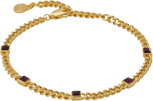 Vista 19 de Alex and Ani September Birthstone Sapphire Curb Chain Bracelet Dorado