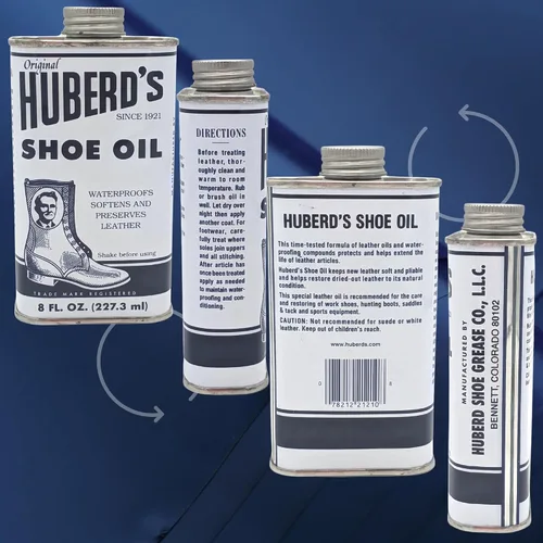 Vista 5 de Aceite para Zapatos Huberd - Acondicionador y impermeabilizante de cuero desde 1921. Fórmula de fácil aplicación impermeabiliza, suaviza