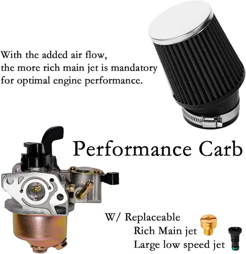 Vista 5 de JMCHstore Kit adaptador de filtro de aire de carburador para Monster Mega Moto MMB80 MMB105, Coleman B100 RB100 105cc, Motovox MBX10 Baja DB30 97cc