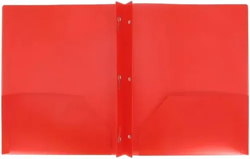 Vista 3 de Carpeta de plástico tamaño carta con bolsillos y 3 puntas de metal (negro)