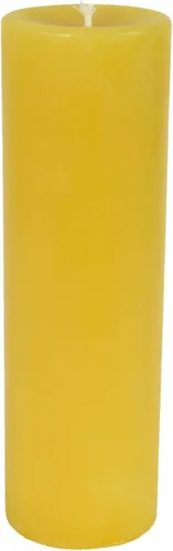 Vista 6 de Candlestock Vela de pilar redonda sin goteo de cera de abeja natural hecha a mano, 3 x 6 pulgadas