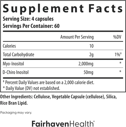 Vista 5 de Fairhaven Health Myo-Inositol y D-Chiro Inositol Suplemento Proporción 40:1 Suplemento de fertilidad femenina para mujeres y equilibrio