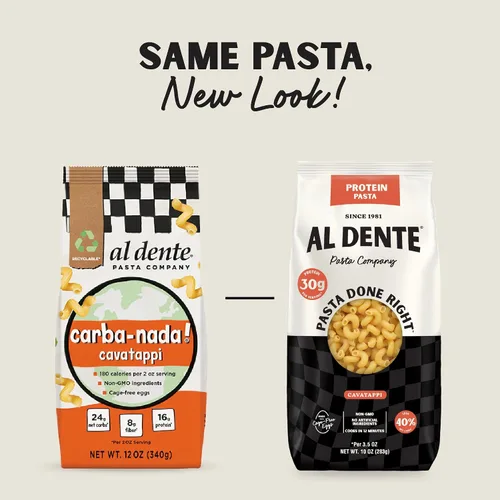 Vista 4 de Al Dente Carba-Nada Rigatoni & Cavatappi Variedad – Bajo en carbohidratos, alto en proteínas – Dieta apta para dieta cetogénica y de puntos, fideos