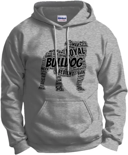 Vista 5 de ThisWear Sudadera con capucha con capucha de Bulldog Inglés Word Art Dog Puppy Owner Gift Hoodie