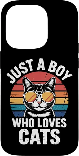 Vista 17 de Just A Boy Who Loves Cats Feline Enthusiast Pet Cat Parents Case for iPhone 16