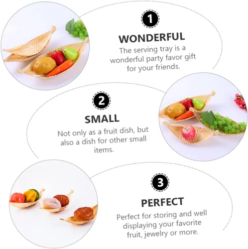 Vista 9 de 4 unids plato Snack Container Fruit Basket Candy Tray Basket Tray Snack Tray Snack Holder Candy Boxes Fruit Tray Candy Case Snack Case