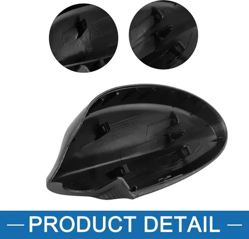 Vista 4 de Cubierta del espejo retrovisor 51167135098 51167135097 para BMW 328xi 2007-2008 plástico negro (juego de 2)