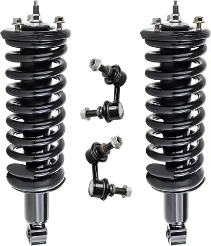 Vista 46 de Detroit Axle - Kit de 4 piezas RWD Puntales Delanteros Barras Estabilizadoras para Ford F-150 2021 2022 2023 2024, 2 Puntales con Resorte Helicoidal