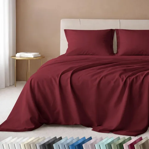 Vista 11 de California Design Den Juego de sábanas de lujo tamaño King - 100% algodón, 600 número de hilos, sábanas King de bolsillo profundo, ropa de cama