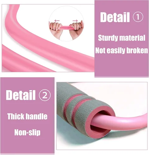 Vista 3 de 3 bandas de resistencia de 8 figuras en forma de cuerda de tensión para el hombro, banda elástica para yoga, fitness, gimnasio en casa