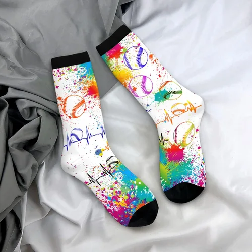 Vista 6 de Calcetines de fútbol unisex para fútbol, béisbol, deportes, moda suave, de algodón, para niños, niñas, jóvenes, adultos