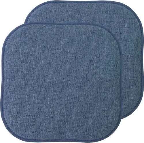 Vista 33 de Sweet Home Collection Cojines de espuma viscoelástica para silla, antideslizantes, diseño de panal de abeja, 16 x 16 pulgadas, paquete de 2