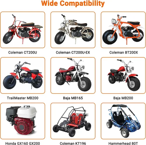 Vista 6 de FVRITO Kit de Adaptador de Filtro de Aire de Carburador Mejorado para Tubo de Escape Etapa 2 para Clon Non Hemi Predator 212cc 196cc 6.5Hp GX160