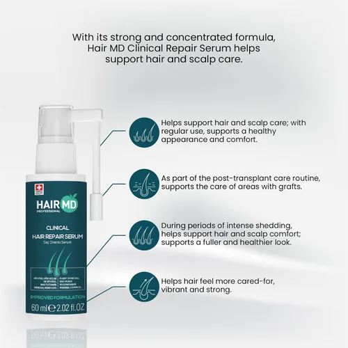 Vista 3 de HairMD Transplant Clinical Repair Serum - Suero de recrecimiento del cabello de 2.0 fl oz - Previene la pérdida de cabello después del trasplante
