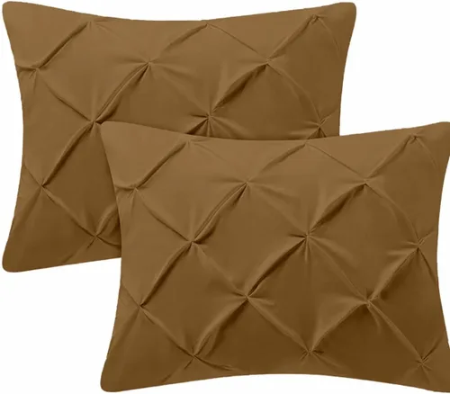 Vista 18 de Kotton Culture Juego de 2 fundas de almohada plisadas de 24 x 24 pulgadas, fundas de almohada decorativas, 100% algodón egipcio de 600 hilos, aptas