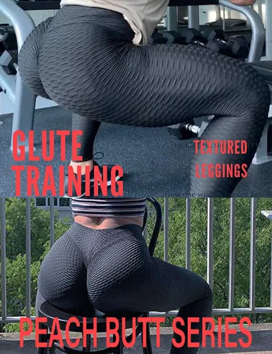Vista 6 de A AGROSTE - Pantalones deportivos de yoga de cintura alta para mujer leggings elásticos de entrenamiento con diseño fruncido y con textura