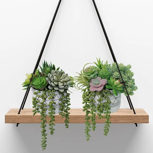 Vista 7 de Winlyn 22 piezas de plantas suculentas artificiales a granel sin maceta, pequeñas cadena de perlas colgantes de aloe, cactus verdes, suculentas