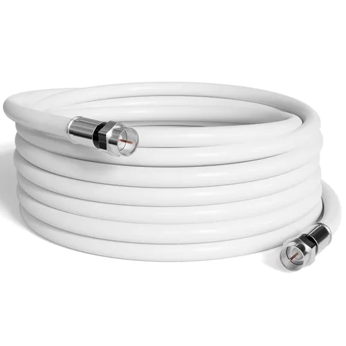 Vista 10 de Cable coaxial THE CIMPLE CO, 1 pie, RG6, Coax, cable de TV, flexible, para interior/exterior, cable para internet de alta velocidad, doble blindaje