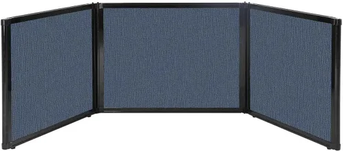 Vista 42 de Versare Pantalla plegable de mesa Partición de 3 paneles Divisor de espacio de trabajo portátil ligero Negro 78 x 24 pulgadas