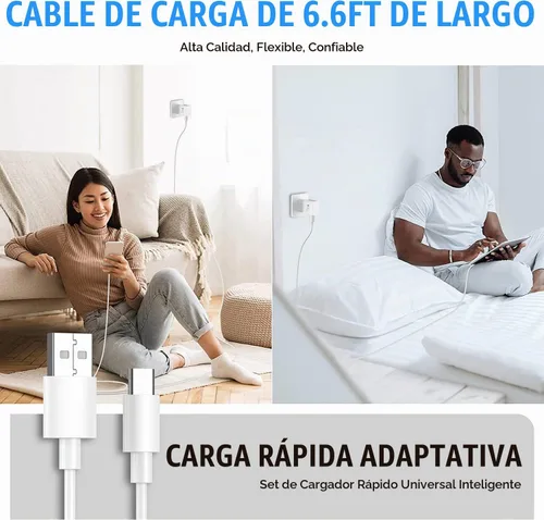 Vista 7 de Cargador rápido para cable de carga rápida tipo C de 6 pies de Samsung