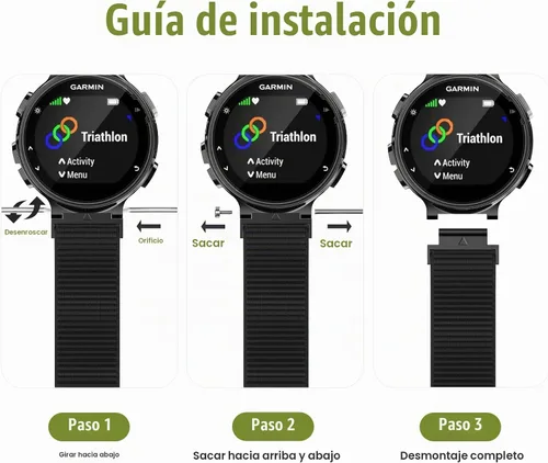 Vista 6 de NotoCity Para Forerunner 735XT Banda Nylon Forerunner 235 Smartwatch Band Forerunner 630/620/220/230 Correa Approach S6 Watchband (negro)