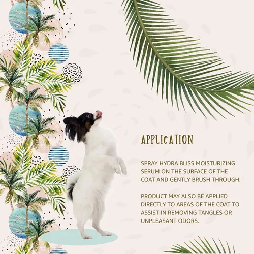 Vista 5 de Hydra Senses Bliss - Suero hidratante para mascotas, spray hidratante para gatos y perros, espray desenredante para mascotas para un pelaje suave